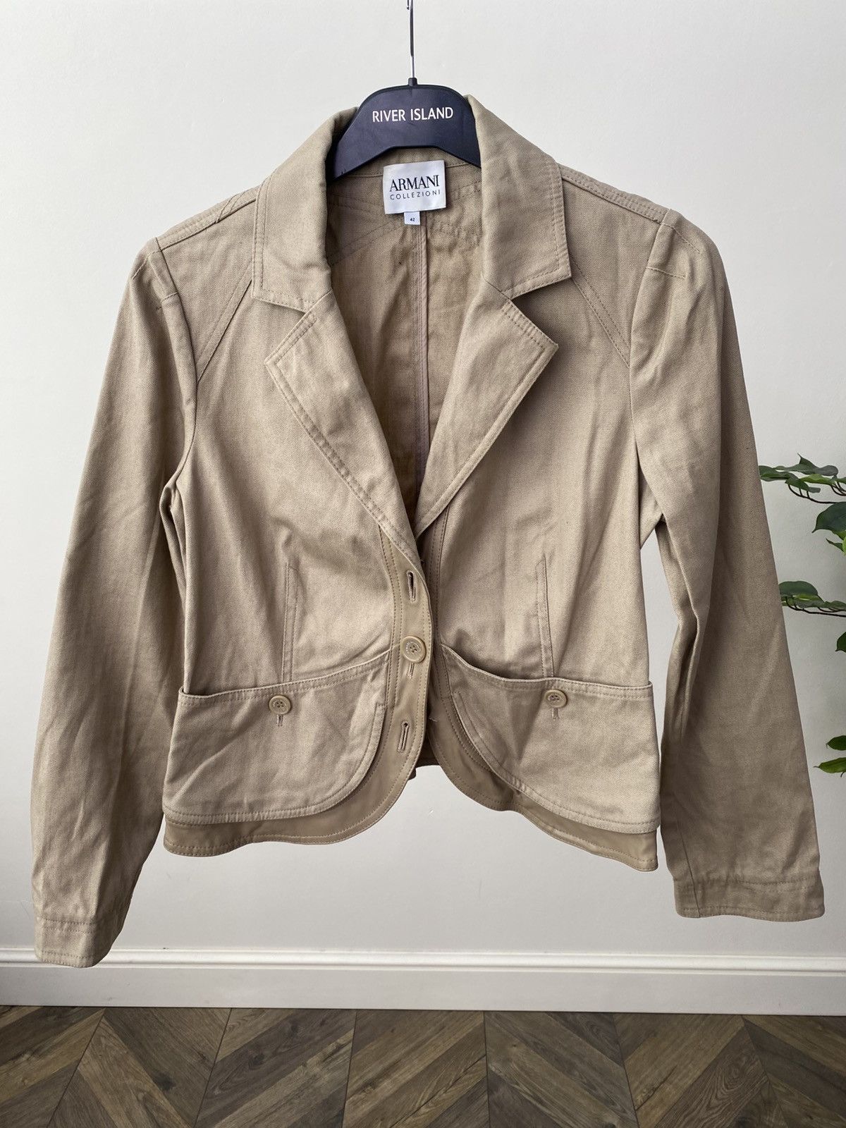 Armani Collezioni Vintage Armani Collezioni Womens One Button Blazer Size M / US 6-8 / IT 42-44 - 2 Thumbnail