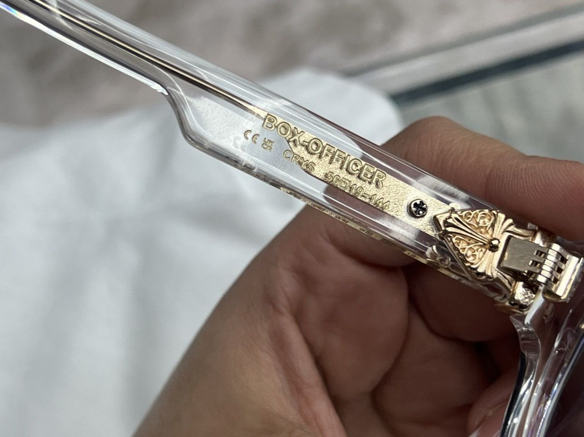 Chrome Hearts Chrome Hearts Box Officer Crystal Sunglasses Size ONE SIZE - 9 Thumbnail