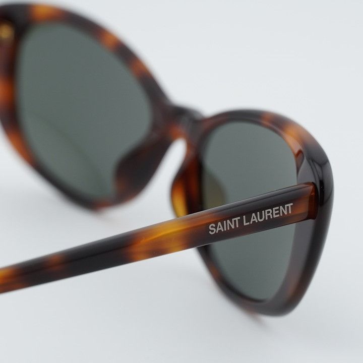 Saint Laurent Paris Saint Laurent SL822 002 Sunglasses Havana Cat Eye Frame Size ONE SIZE - 9 Thumbnail