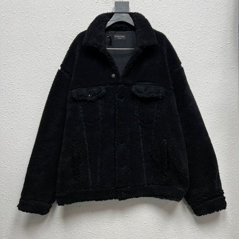 Balenciaga Balenciaga Black Teddy Logo Jacket - dmc Size US M / EU 48-50 / 2 - 1 Thumbnail