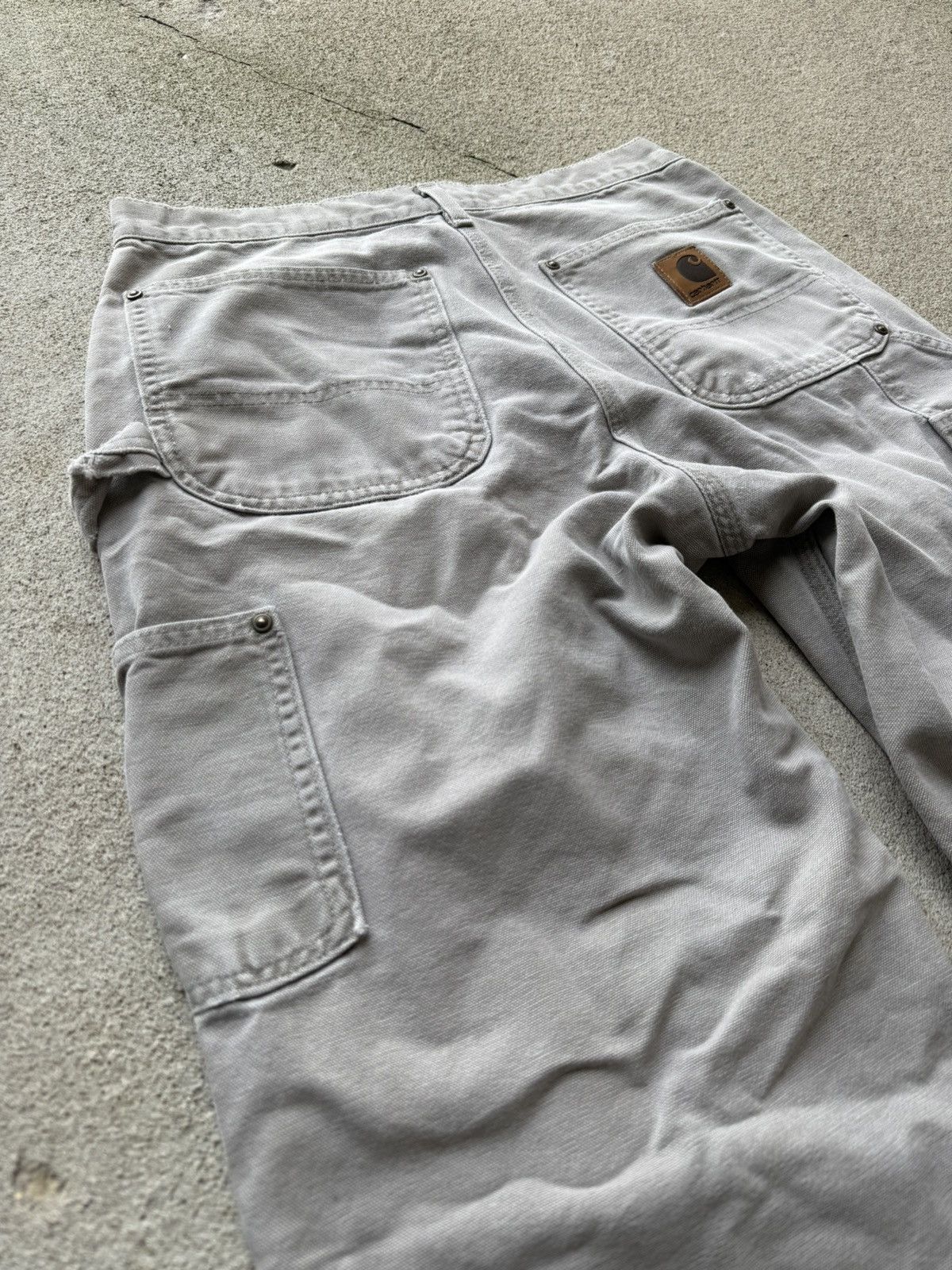 Carhartt Vintage B136 DES Gray Carhartt Carpenter Double Knees Size US 32 / EU 48 - 4 Thumbnail