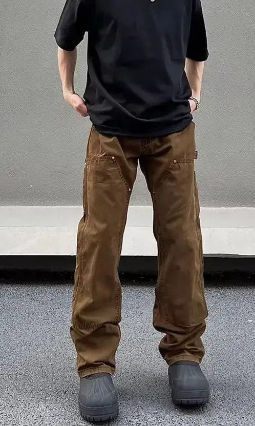 Japanese Brand Brown Panel Stacked Denim Jeans Size US 32 / EU 48 - 5 Thumbnail