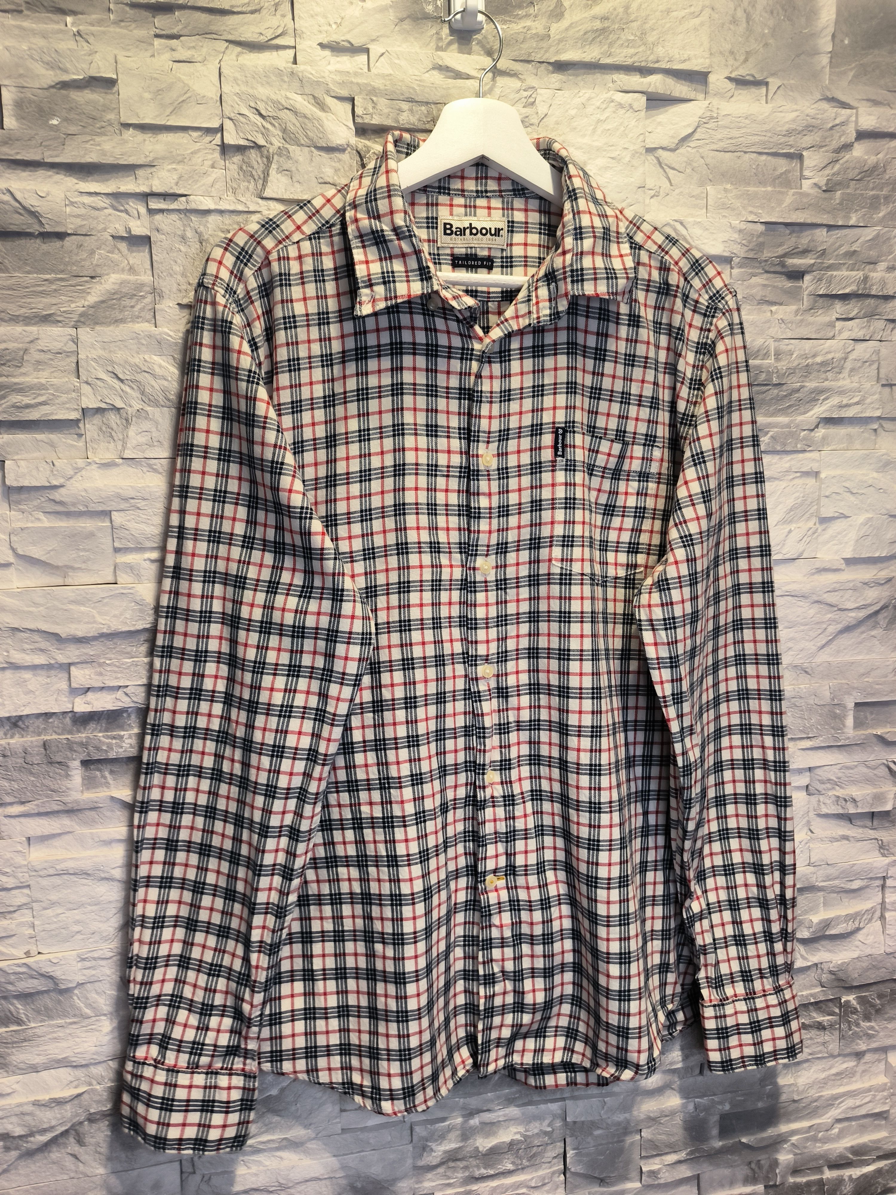 Barbour Barbour Checked Shirt Button-Up Long Sleeve Logo Size US L / EU 52-54 / 3 - 3 Thumbnail
