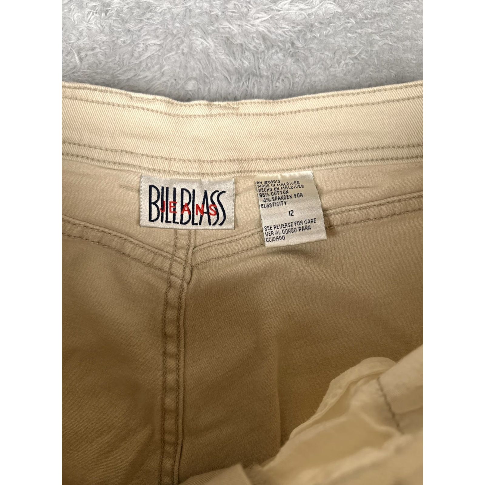 Bill Blass Bill Blass Jeans Women 12 Beige Khaki Stretch Denim High Rise Straight Leg 31x28 Size 34" / US 12 / IT 48 - 6 Thumbnail