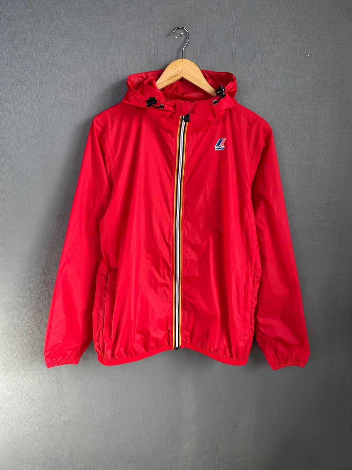 K-Way K-Way Le Vrai 3.0 Claude Waterproof Packable Red Jacket sz M Size US M / EU 48-50 / 2 - 1 Thumbnail