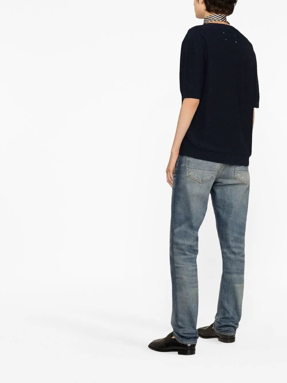 Maison Margiela o1y0625 Crewneck Sweater in Midnight Blue Size L / US 10 / IT 46 - 3 Thumbnail