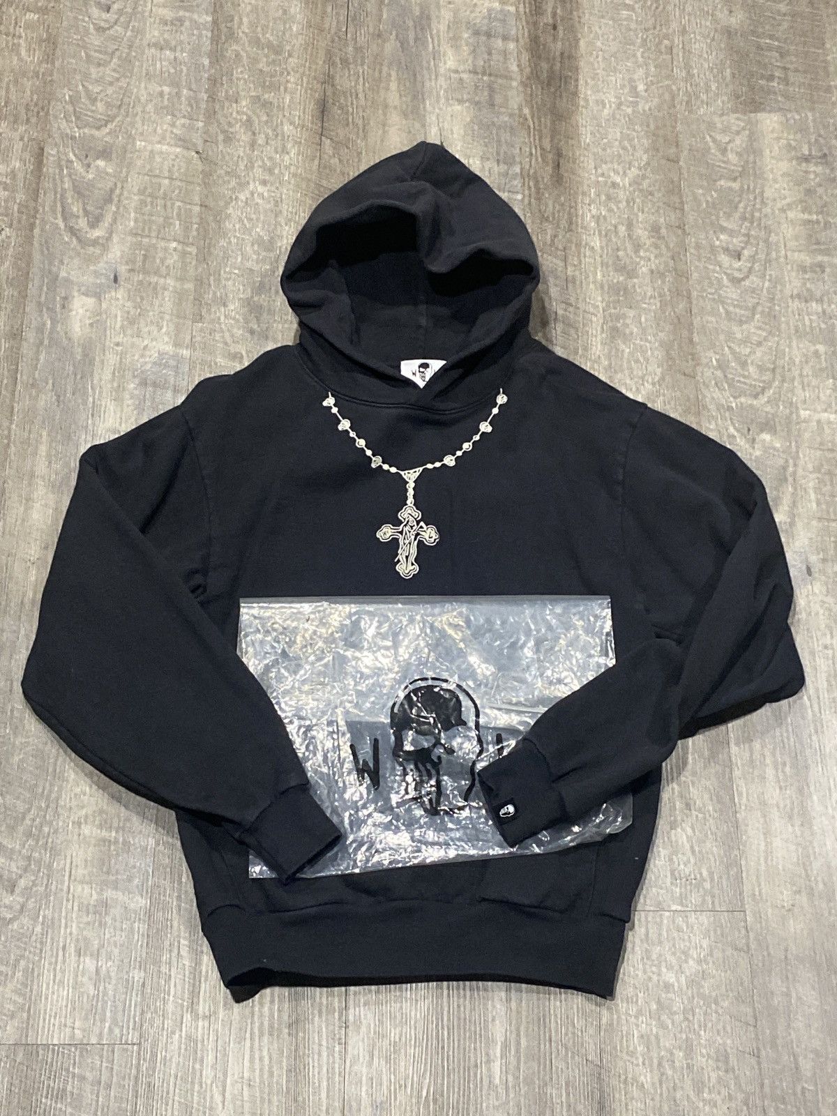 Warren Lotas Rosary Black Stone Washed Hoodie - Off White Black Size US S / EU 44-46 / 1 - 1 Thumbnail