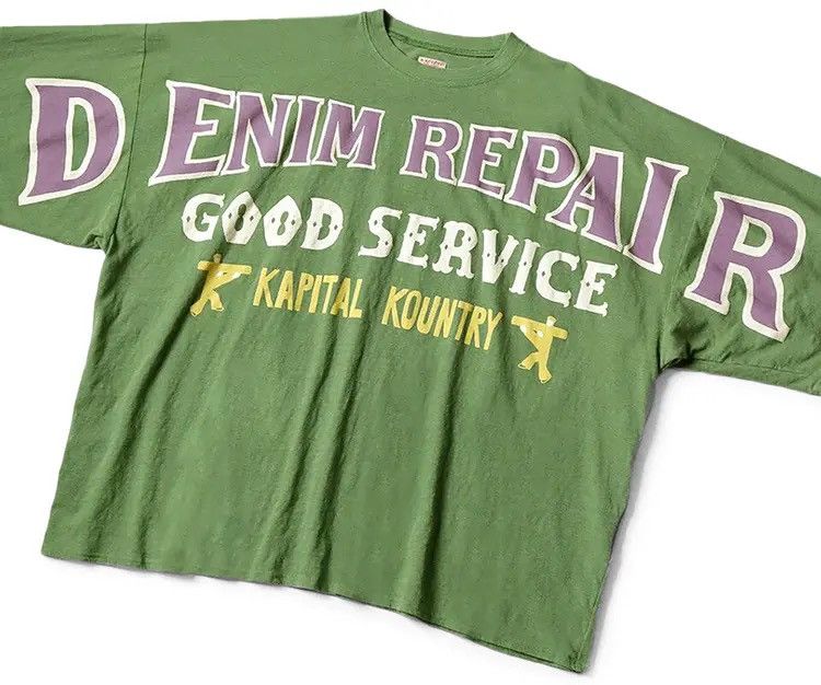 Kapital Kapital Kountry Denim Repair Good Service T Shirt Size US XL / EU 56 / 4 - 1 Thumbnail