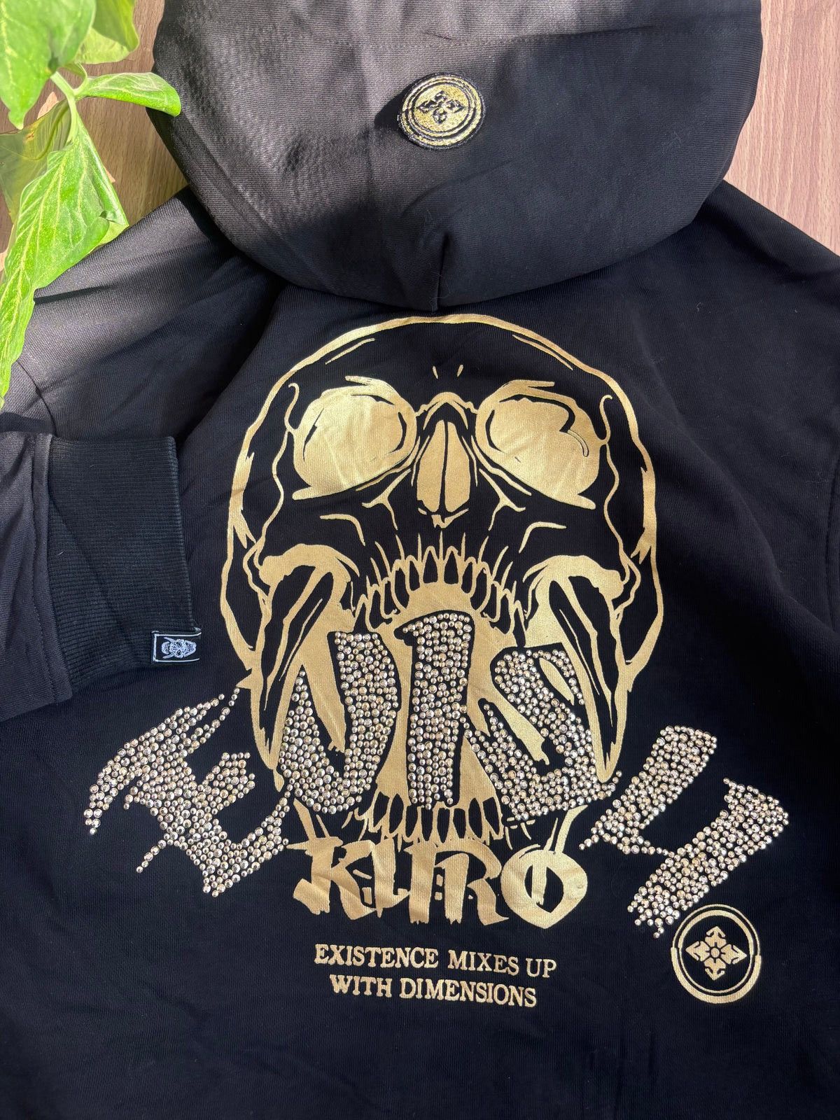 Evisu Evisu Kuro Gold Skull Rhinestone Bling hoodie Size US L / EU 52-54 / 3 - 1 Thumbnail
