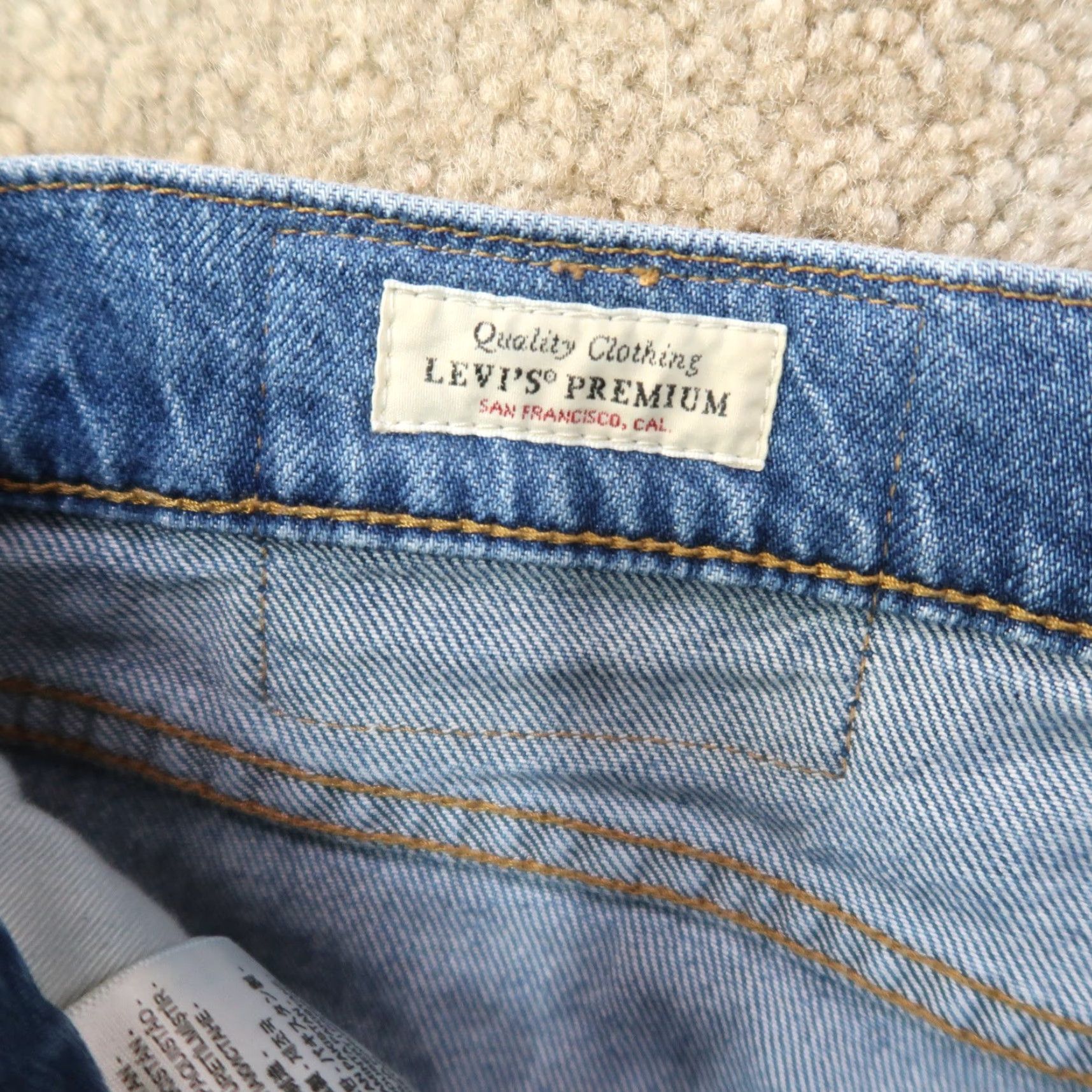 Levi's Levi's 502 Tapered Leg Jeans Men 31x32 Blue Denim Stretch Slim Mid Rise 5-Pocket Belt Loops Vintage No Size US 31 - 3 Thumbnail