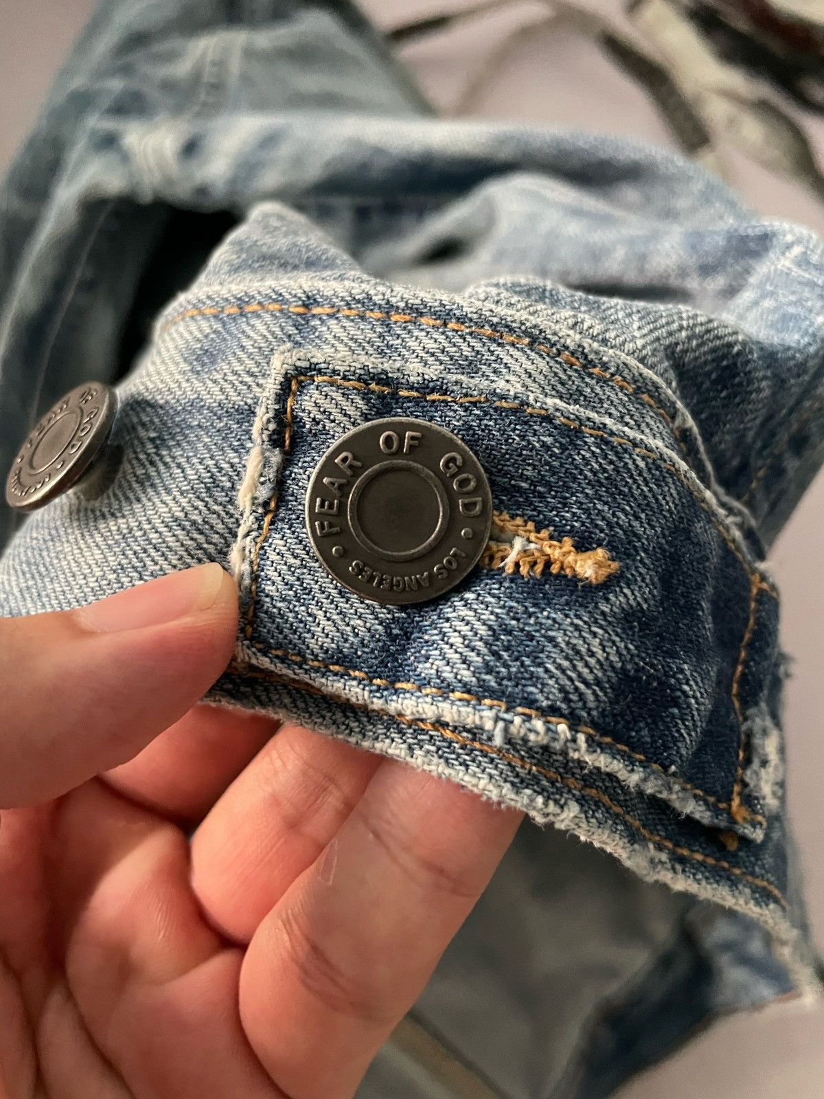 Fear of God Fear Of God 4th Collection OG Denim Jacket Size US XL / EU 56 / 4 - 15 Thumbnail