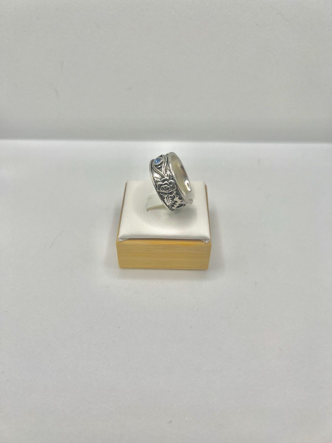 Designer Evil Eye Blue Cz Silver Ring - Size 8 Size ONE SIZE - 2 Thumbnail