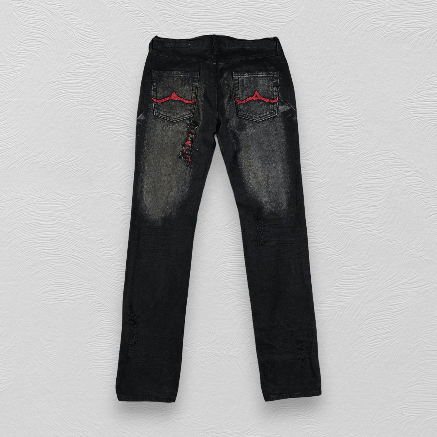 In The Attic In The Attic Jeans Distress Faded Black Denim KJ2961 Size US 32 / EU 48 - 2 Thumbnail