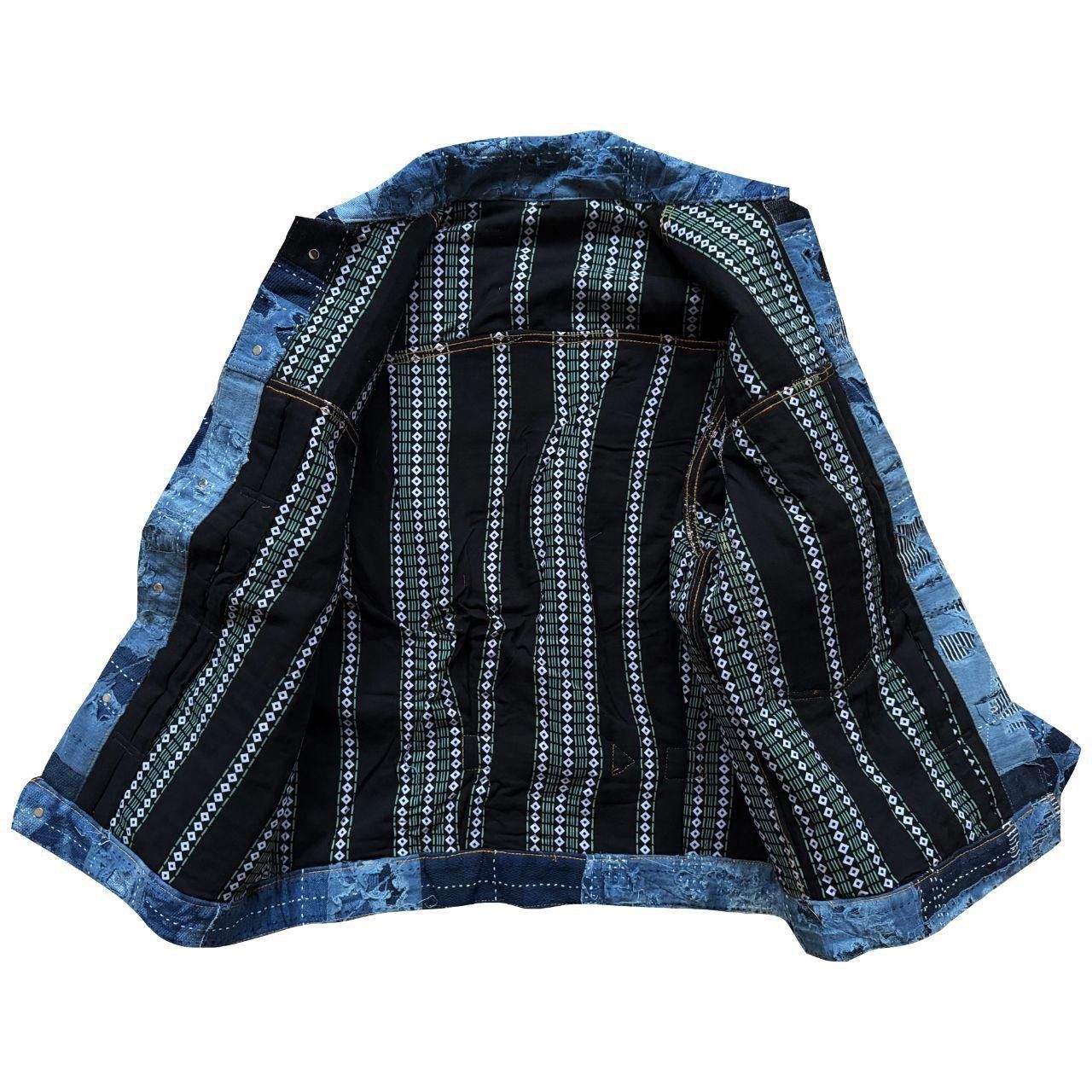 Kapital Indigo Boro Sashiko Denim Jacket Size US XL / EU 56 / 4 - 8 Thumbnail