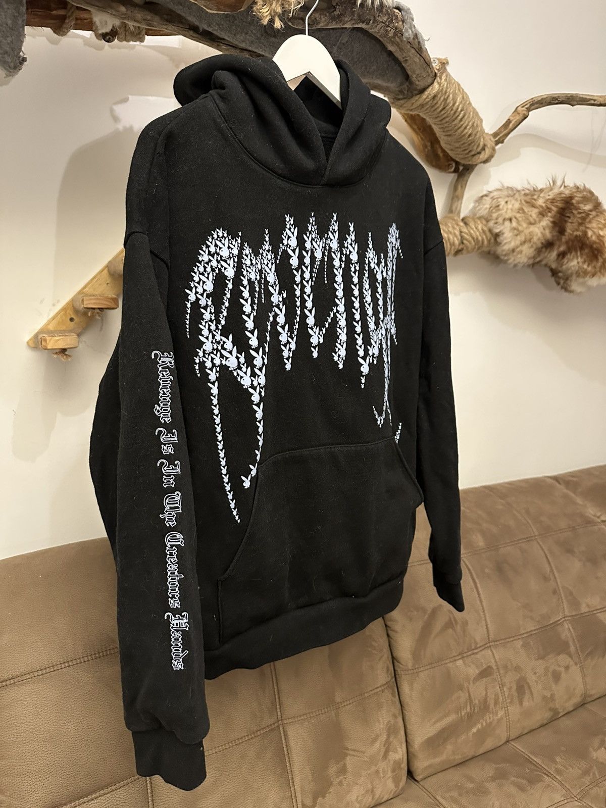 Playboy × Revenge Revenge x Playboy Black Hoodie – Rare XXXTENTACION Era-Style Size US L / EU 52-54 / 3 - 8 Thumbnail