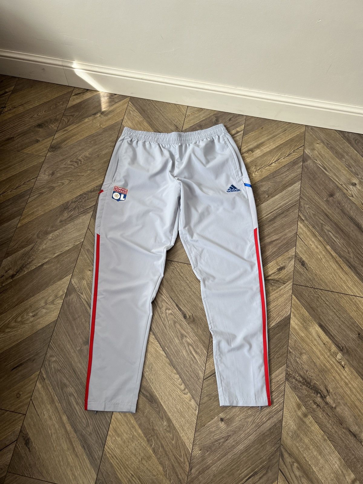 Adidas Vintage Adidas Olympique Lyon Pants Football Track Bottoms Size US 33 - 1 Thumbnail