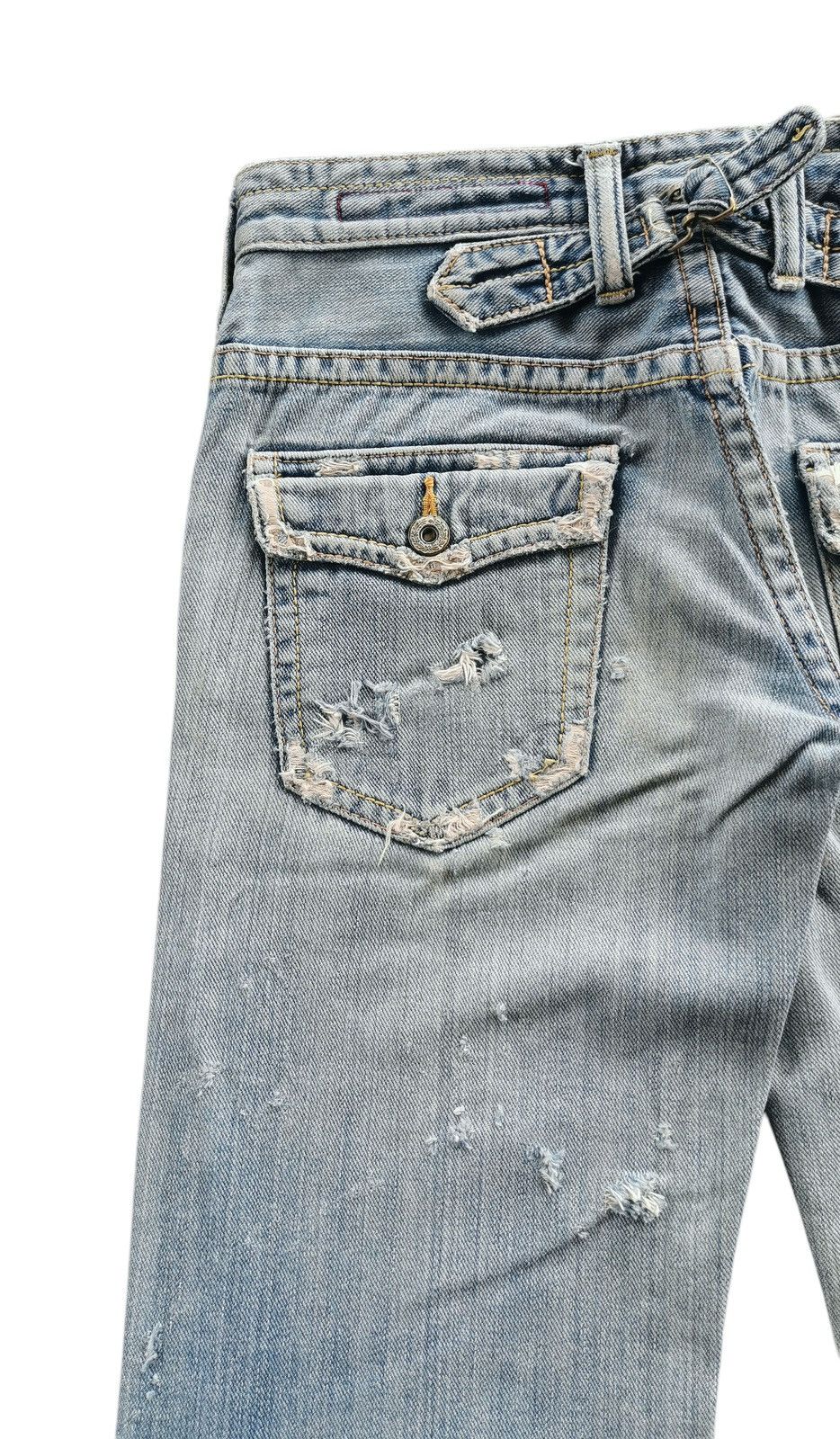 Vintage Brappers Japan Flare Bootcut Denim Jeans Y2K Distressed Size 30" / US 8 / IT 44 - 7 Thumbnail