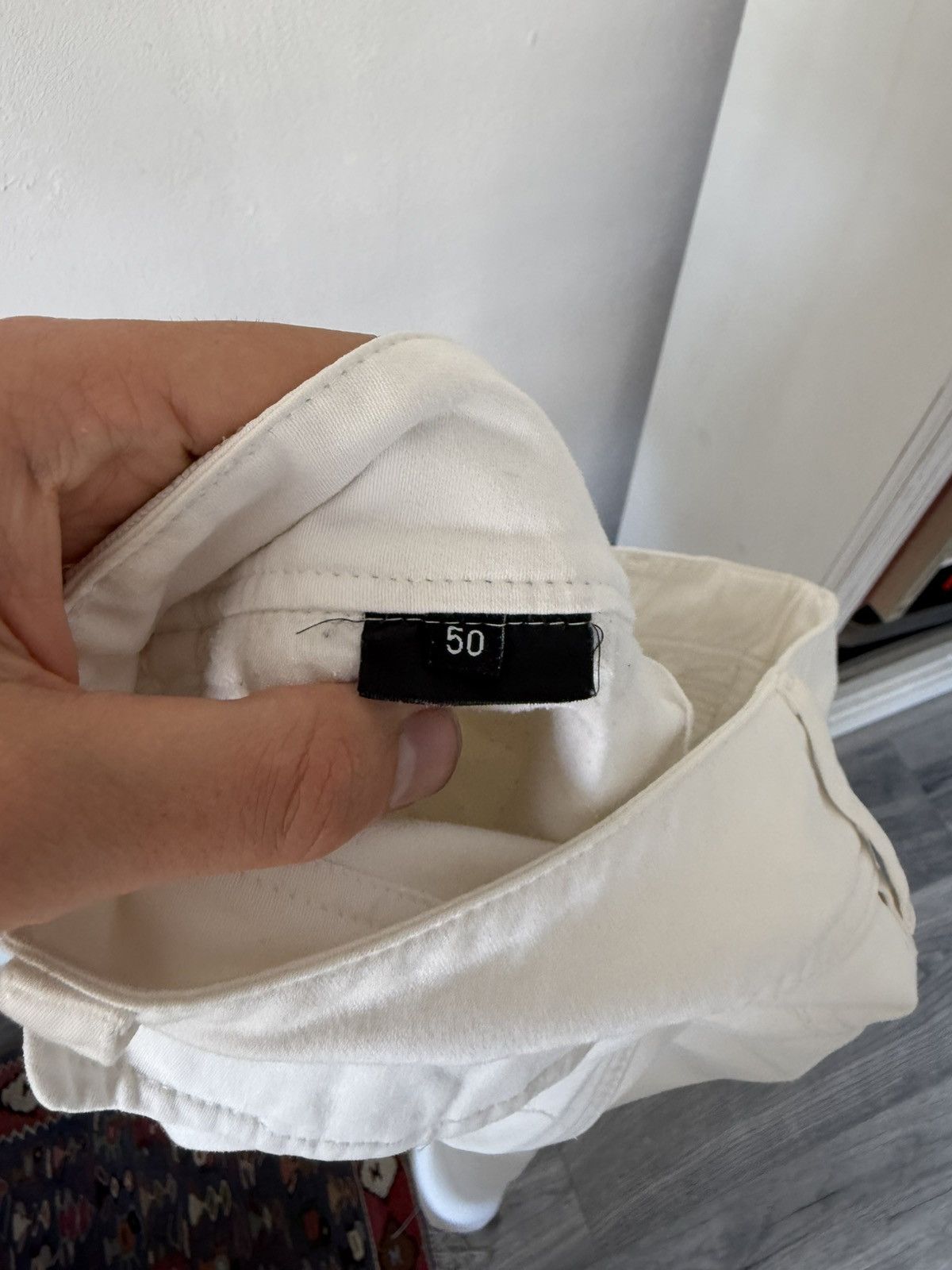 Gucci White Cotton Pants with GG Logo Detail Size US 34 / EU 50 - 14 Thumbnail