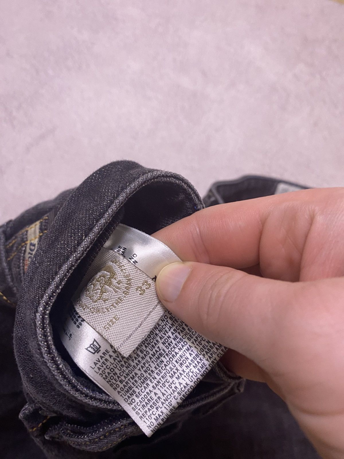 Adidas × Diesel Diesel Faded blue Baggy avant garde denim y2k jeans pants Size US 33 - 8 Thumbnail