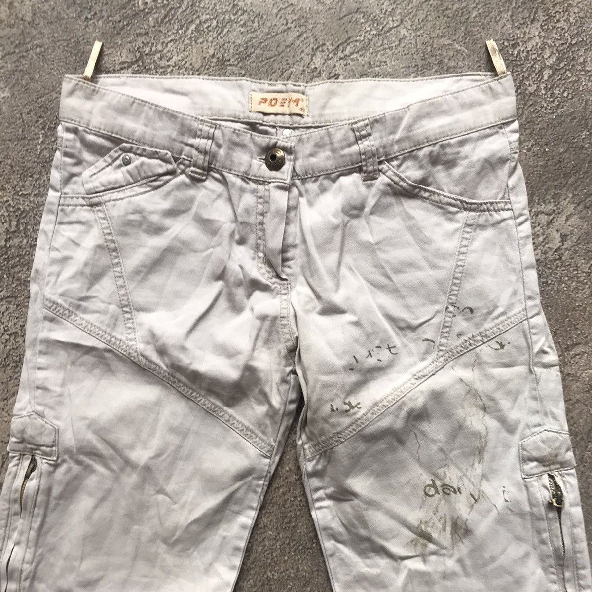 Vintage Vintage 90s Japanese Baggy Cargo Pants Skater Grunge Logo 28 Size 28" / US 6 / IT 42 - 6 Thumbnail