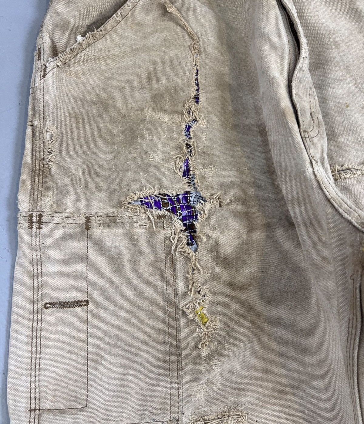 Carhartt Vintage carhartt cargo thrashed repair denim Size US 32 / EU 48 - 5 Thumbnail