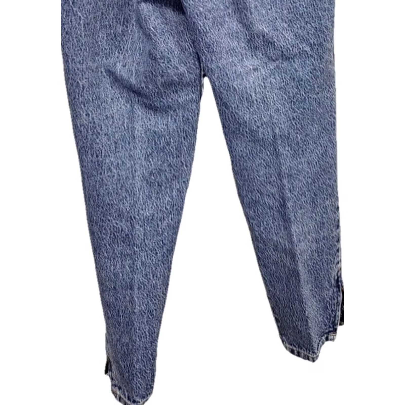Vintage VINTAGE Palmetto High Waist Mom Jeans Blue Denim Acid Wash Tapered Leg Women’s Size 13 Size 34" / US 12 / IT 48 - 6 Thumbnail