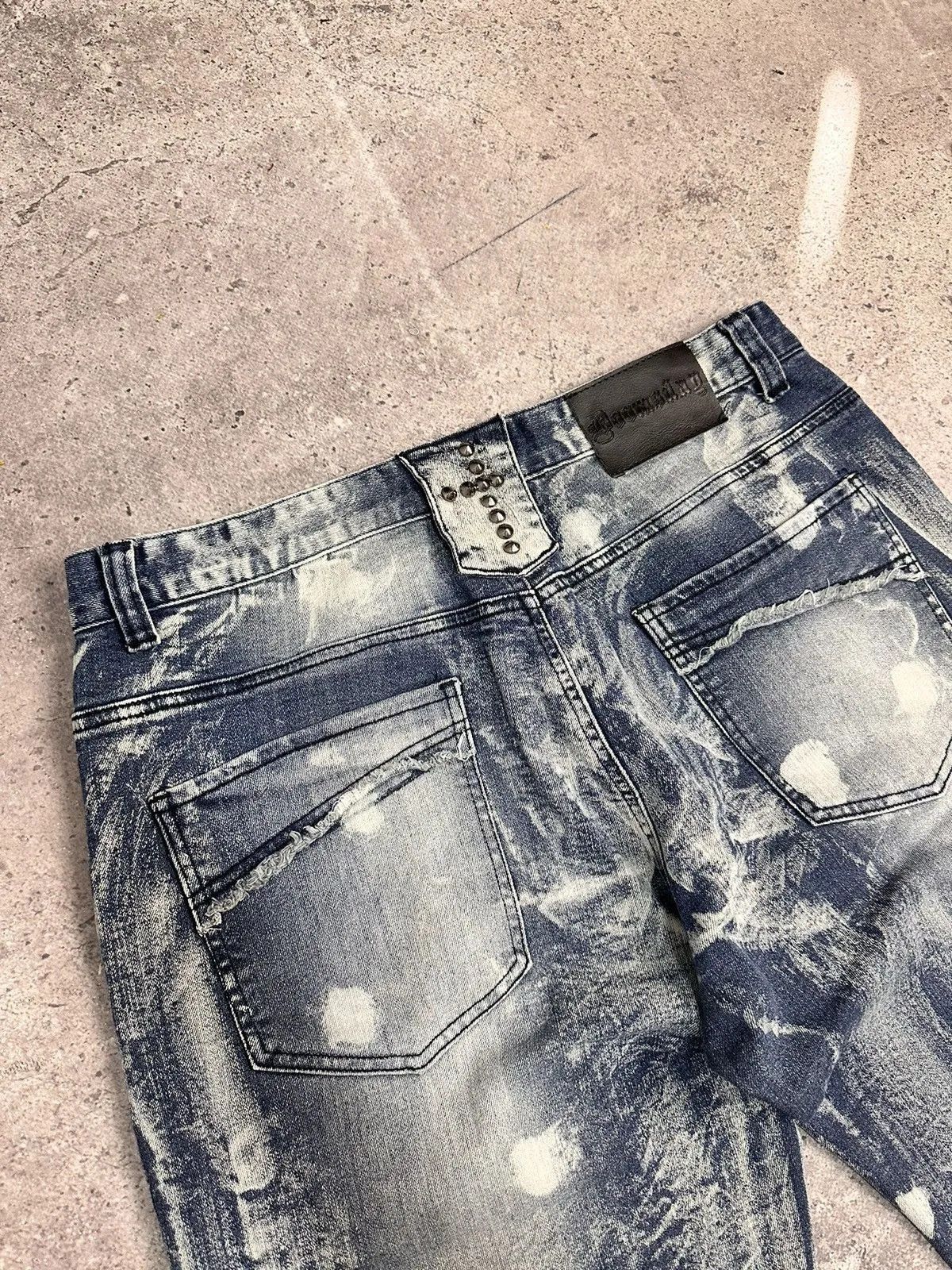Tornado Mart 👉 Vintage Gothic Cargo Pants Y2K Chrome Ed Hardy Style Size US 34 / EU 50 - 11 Thumbnail