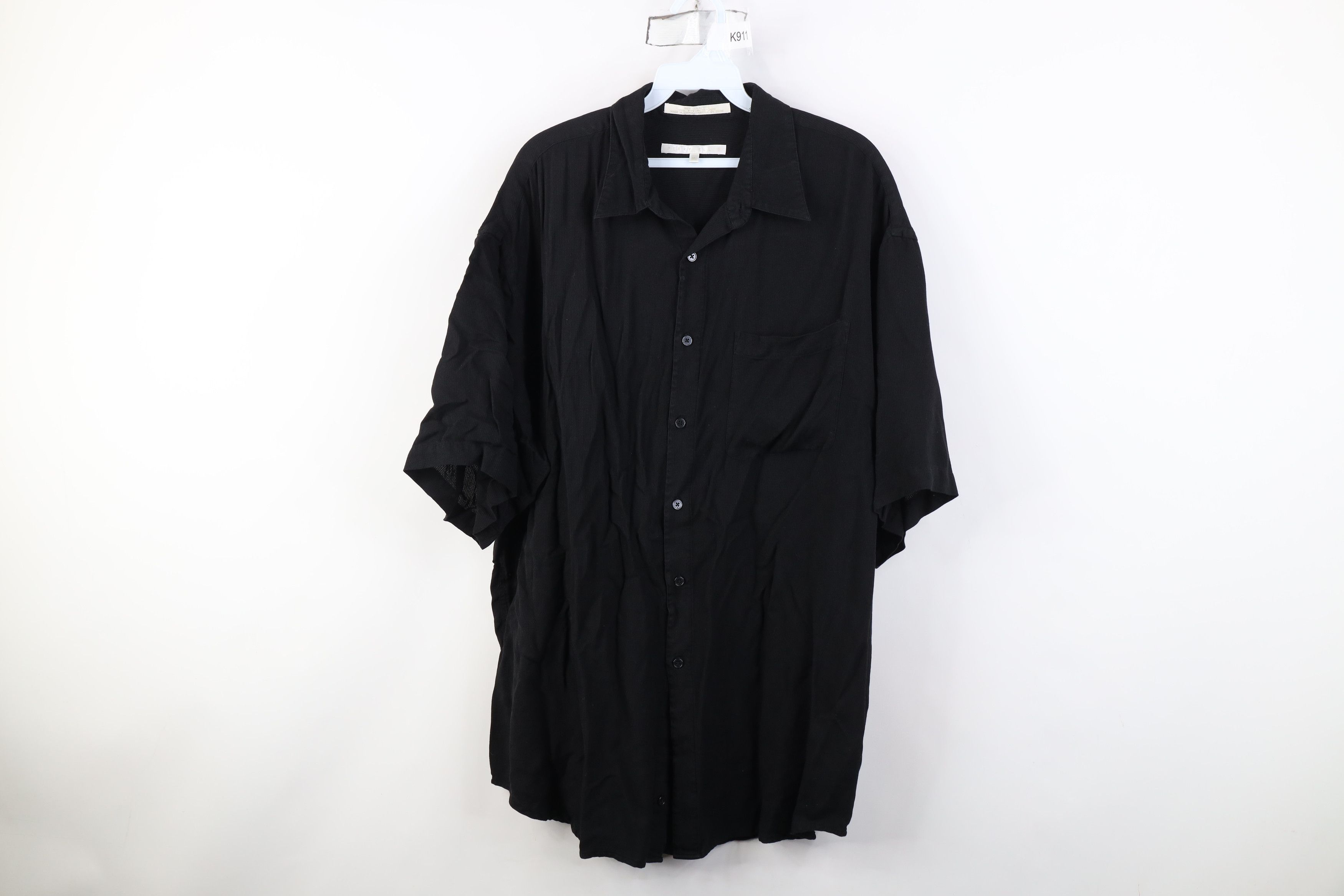 Vintage Vintage 90s Streetwear Knit Baggy Collared Button Shirt Size US XL / EU 56 / 4 - 1 Thumbnail