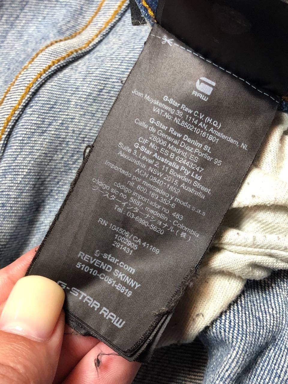 G-Star Vintage G-Star Raw Revend Skinny Denim Jeans Size 33 Size US 33 - 4 Thumbnail