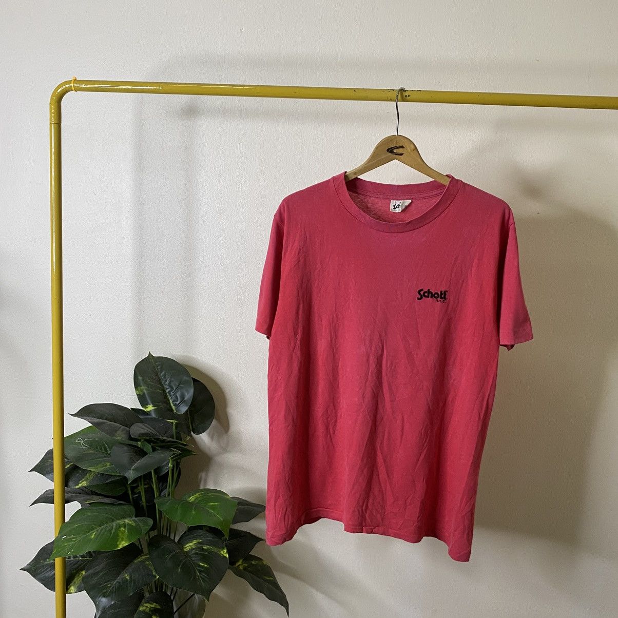 Schott Vintage 1990s Schott Minimalist Design T Shirt Size US M / EU 48-50 / 2 - 1 Thumbnail