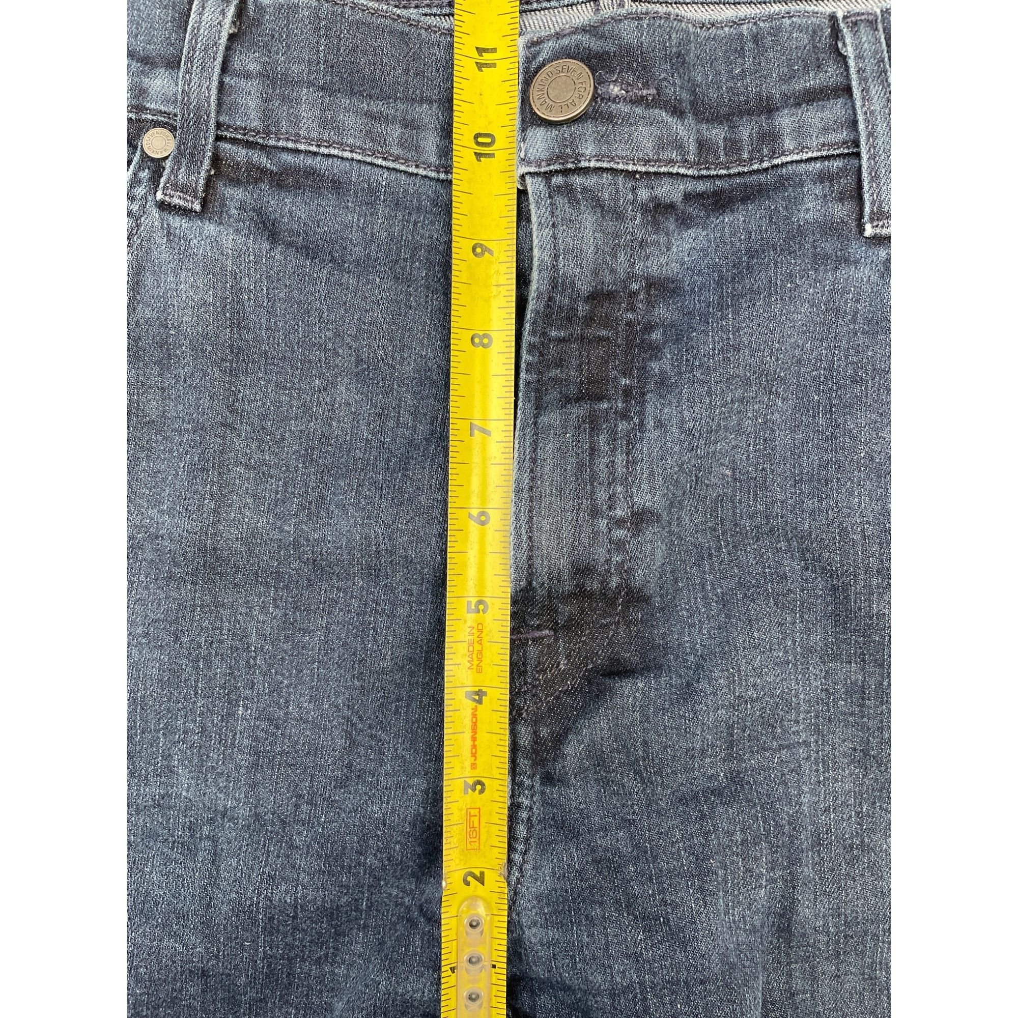 7 For All Mankind 7 for All Mankind Men's Blue Jeans Straight Size 38 x 32 SKU Size US 38 / EU 54 - 3 Thumbnail