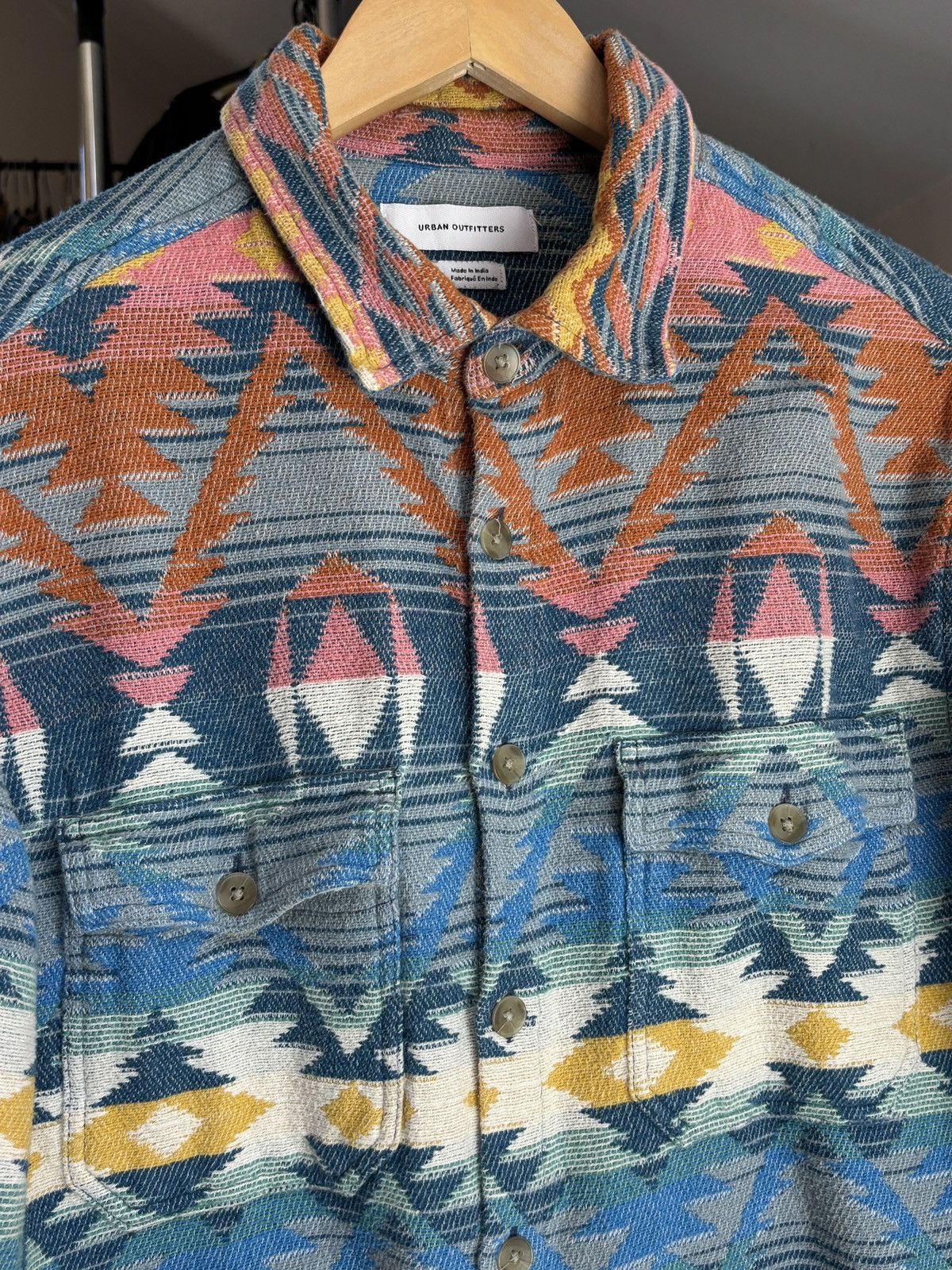 Urban Outfitters Urban Outfitters Aztec Print Overshirt Jacket Size US S / EU 44-46 / 1 - 3 Thumbnail