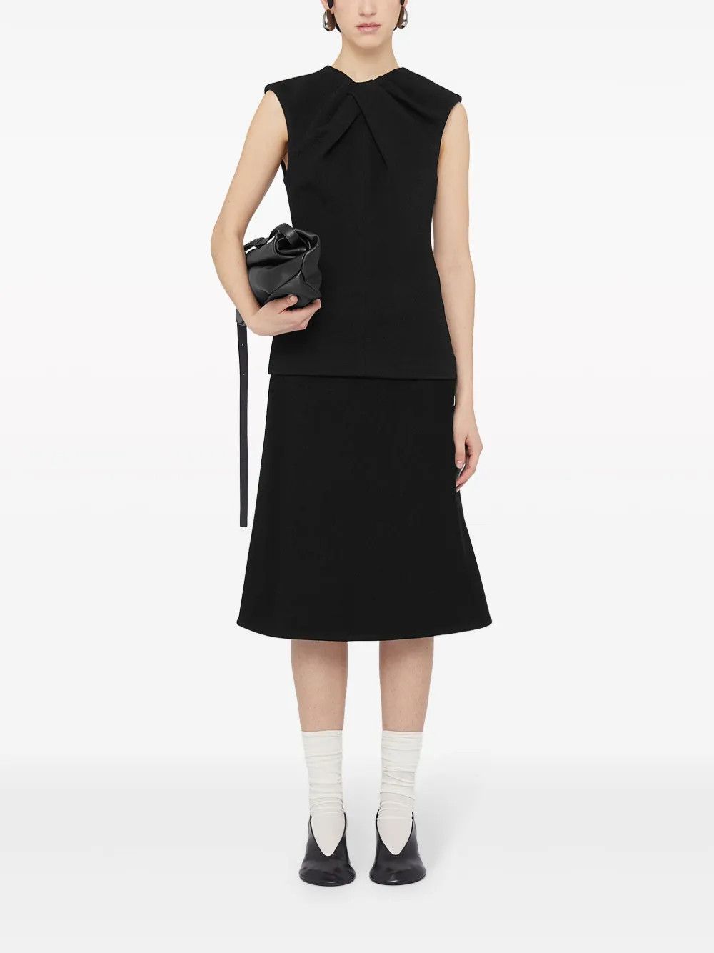 Jil Sander o1w1db10825 Tank Top in Black Size L / US 10 / IT 46 - 2 Thumbnail