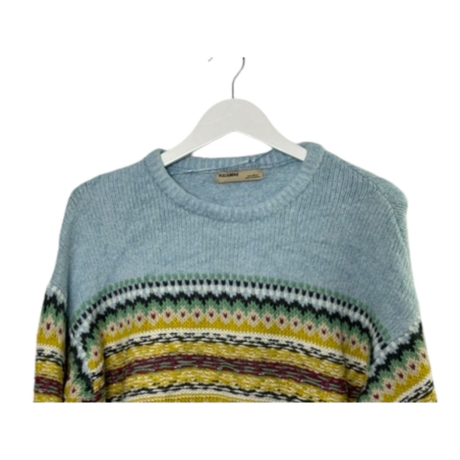 Pull & Bear Pull & Bear Blue Knit Cropped Sweater EU Small US 4 Size US S / EU 44-46 / 1 - 5 Thumbnail