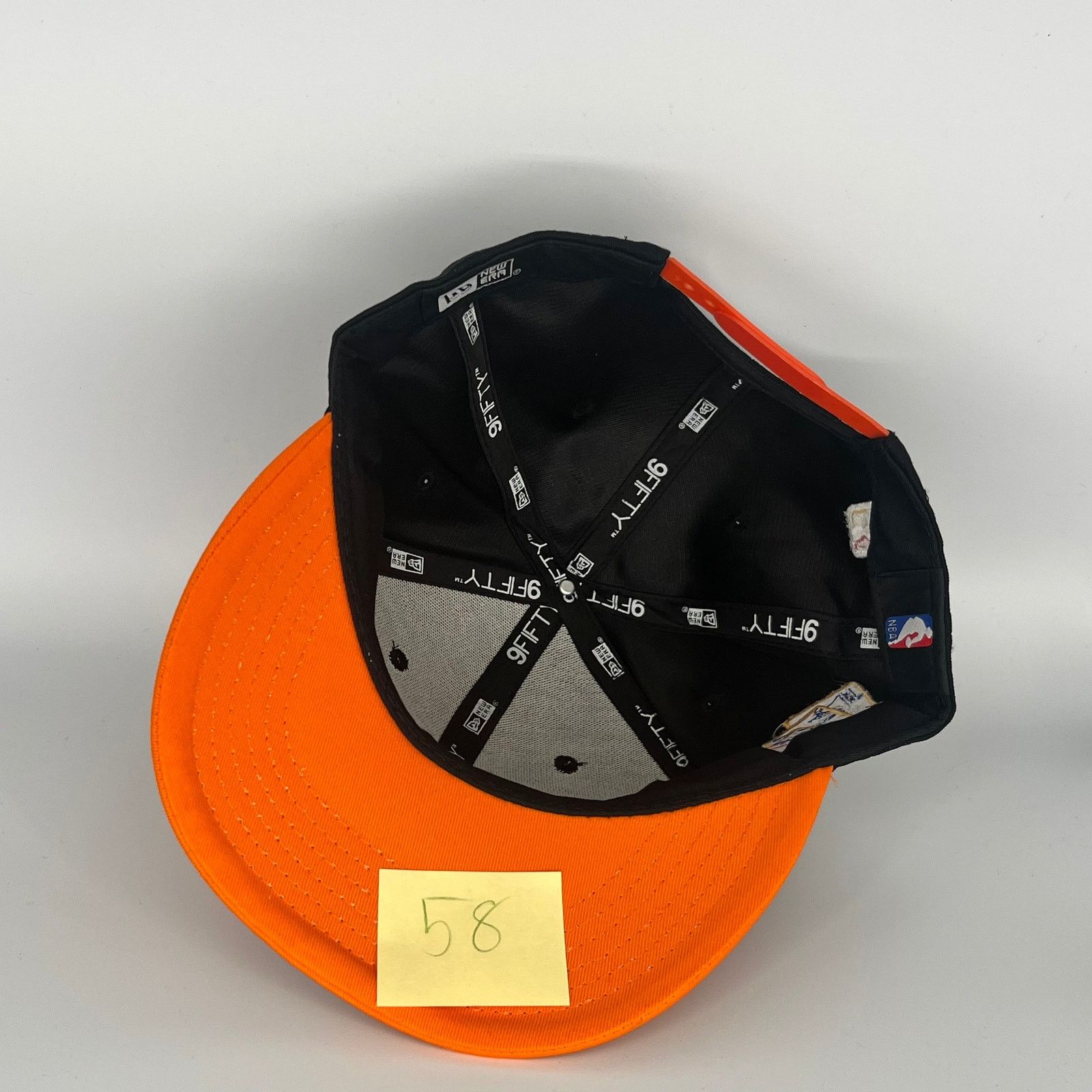 New Era Black Orange New York Knicks NBA Side Patch New Era NBA Size ONE SIZE - 4 Thumbnail
