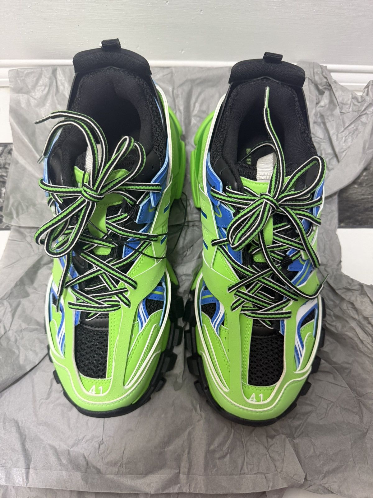 Balenciaga Balenciaga Track Sneaker Green Blue Black Size 41 Brand New Size US 8 / EU 41 - 4 Thumbnail