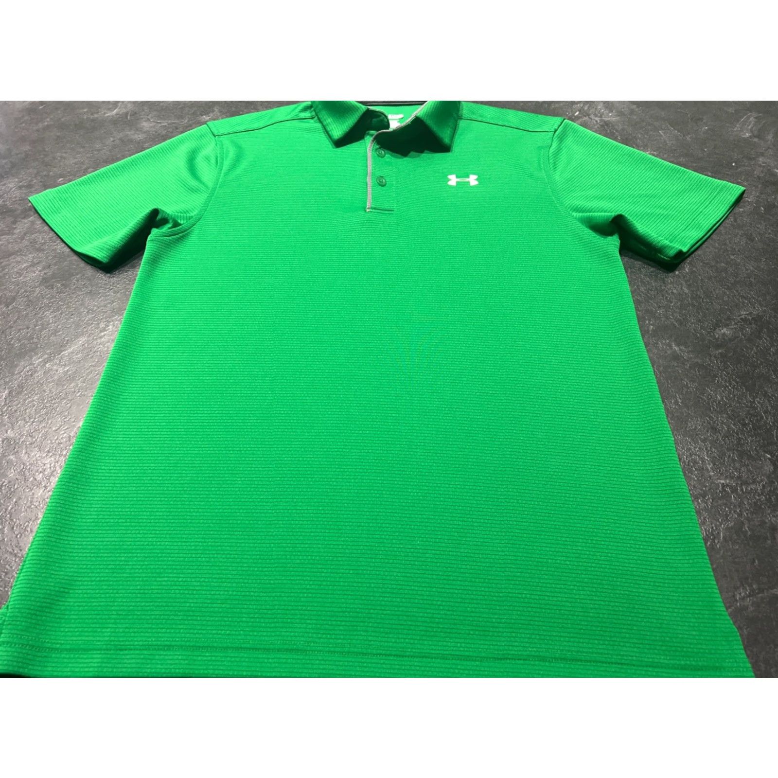 Under Armour Under Armour Tech Polo Green Mens S Short Sleeve Loose HeatGear Polo Golf Size US S / EU 44-46 / 1 - 2 Thumbnail