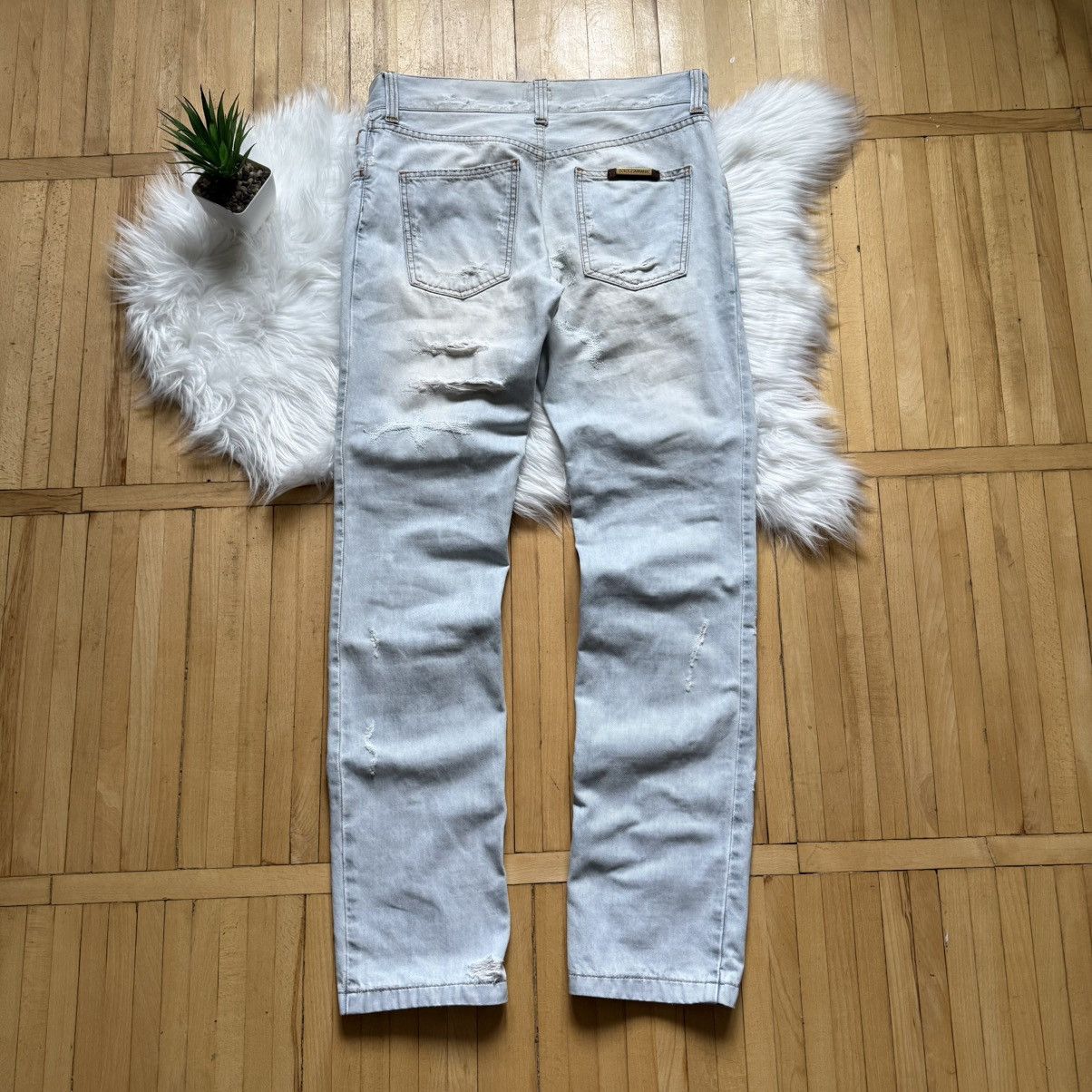 Dolce & Gabbana 📌Vintage Crazy Dolce&Gabbana 00s Distress Y2K Straight Jean Size US 30 / EU 46 - 11 Thumbnail