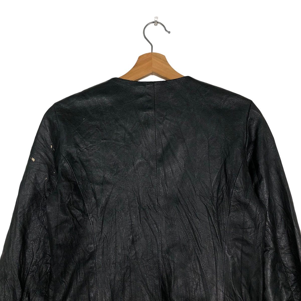 Japanese Brand 📌CROPPED BIKER LEATHER JACKET CIAO PANIC JAPAN Size M / US 6-8 / IT 42-44 - 9 Thumbnail