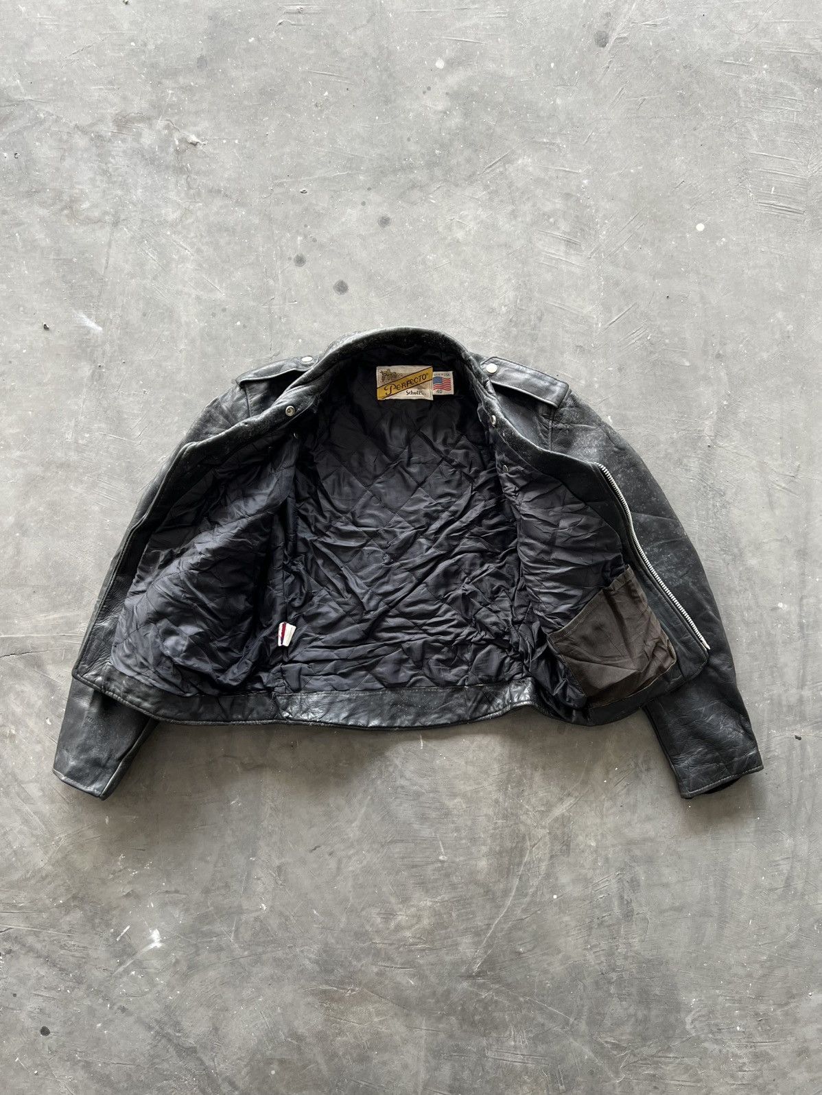 Schott × Vintage Vintage Perfecto By Schott Motorcycle Leather Jacket Size US M / EU 48-50 / 2 - 8 Thumbnail