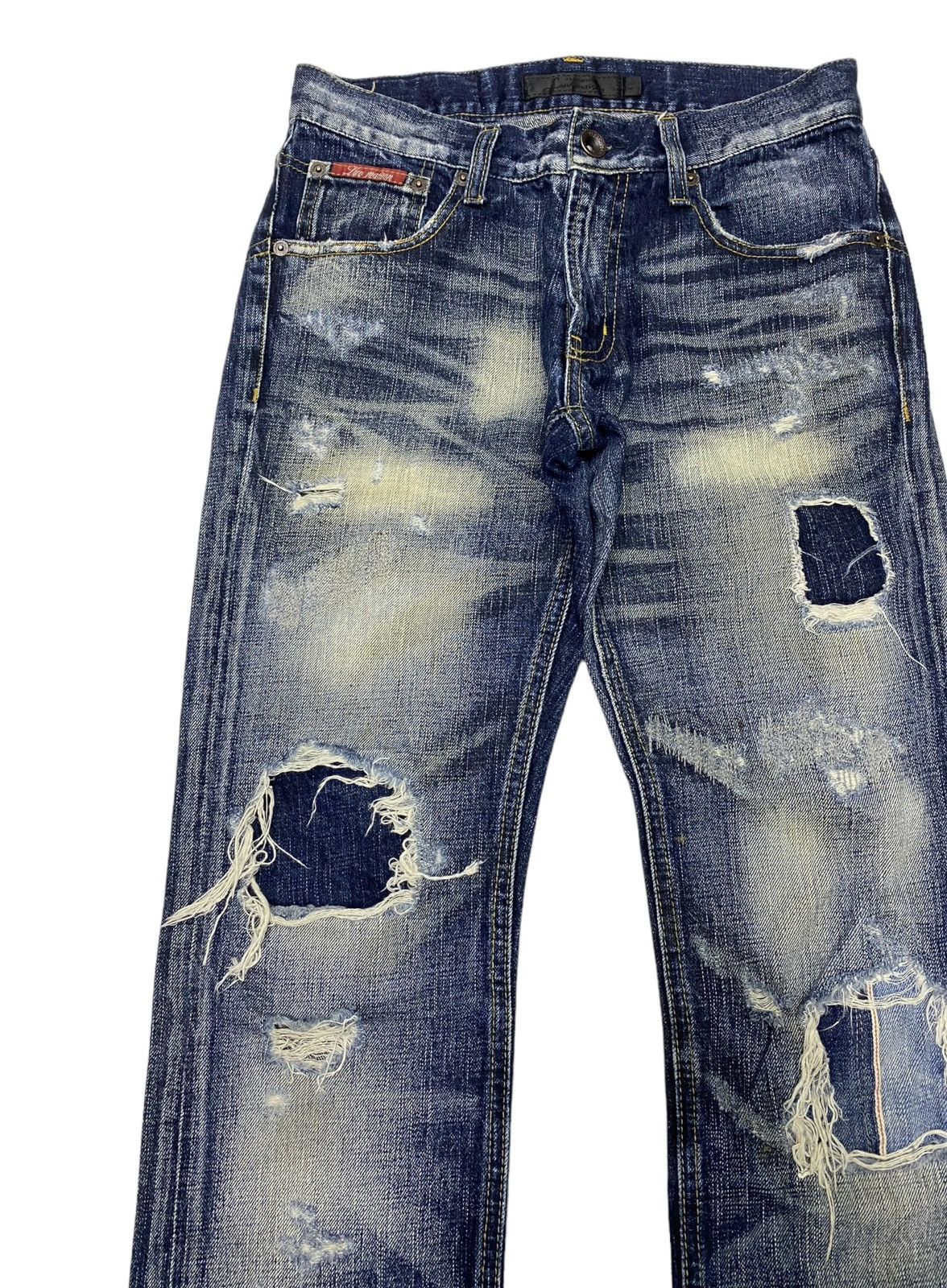 Hysteric Glamour 🔥JACK ROSE DISTRESSED DENIM PATCHWORK DENIM JEANS Size US 29 - 8 Thumbnail