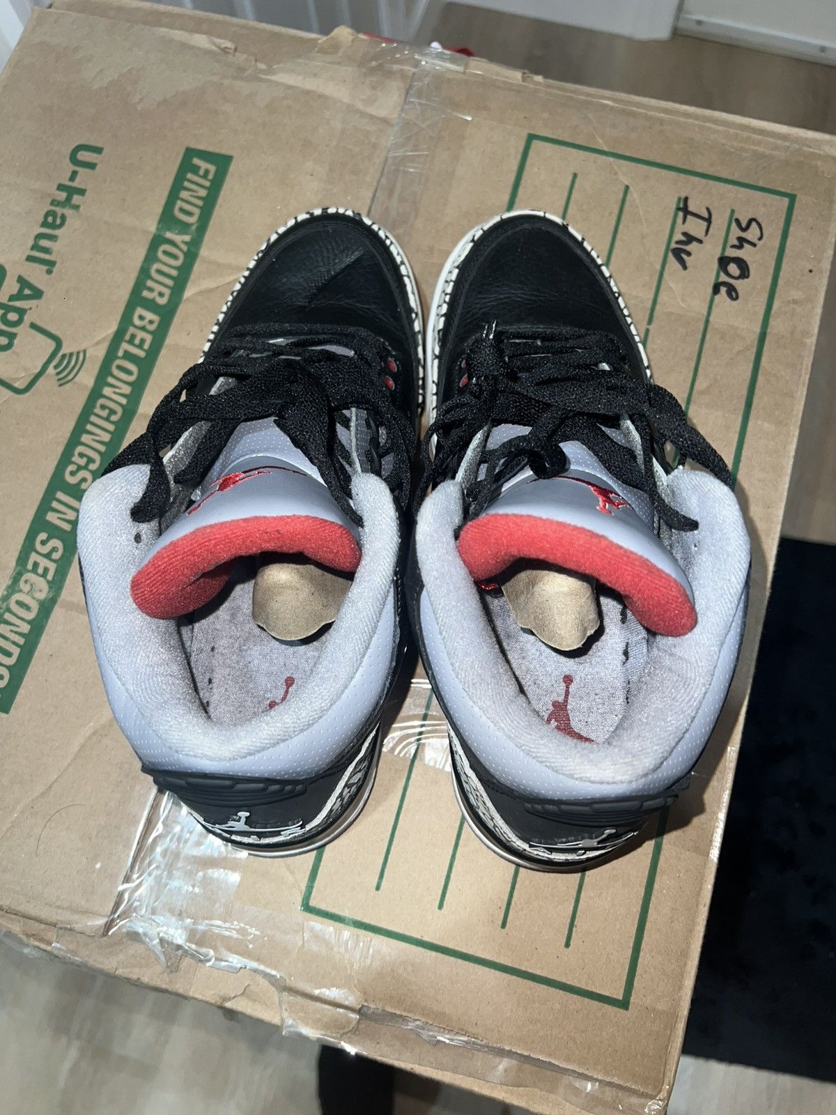 Jordan Brand Air Jordan 3 Retro Black Cement – Size 9 Size US 9 / EU 42 - 5 Thumbnail