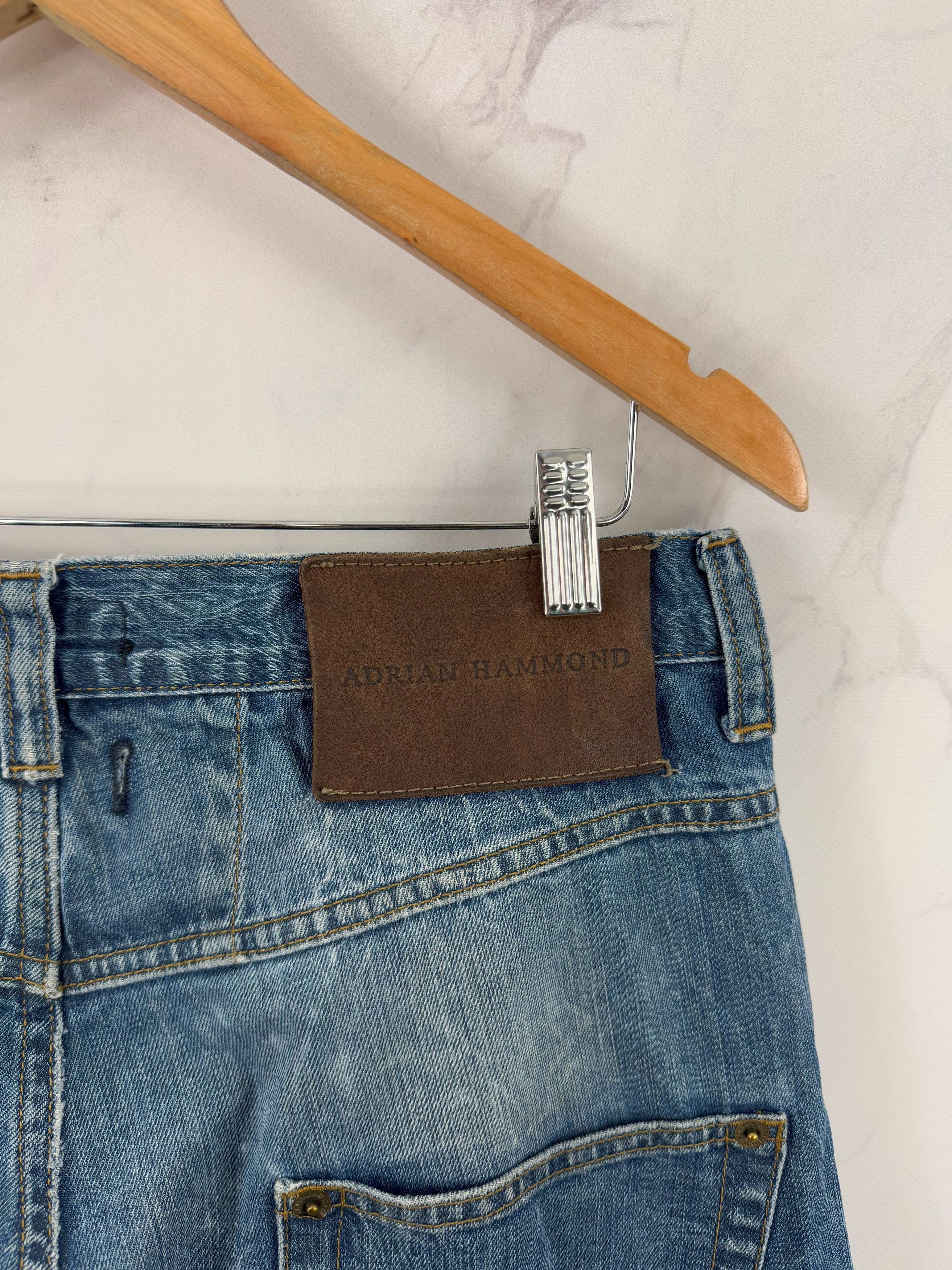 Japanese Brand Adrian Hammond Distressed Biker Jeans Patchwork Details Size US 32 / EU 48 - 10 Thumbnail