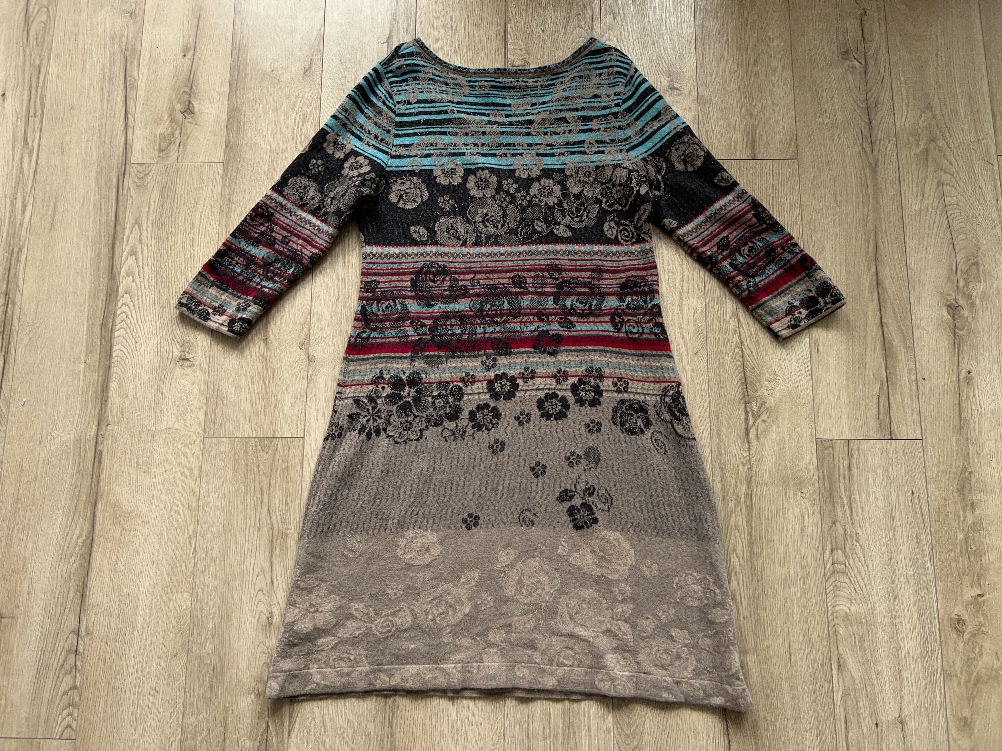 Designer × Traditional Weatherwear IVKO Traditional Float Floral Dress Multicolor Knee Length Size M / US 6-8 / IT 42-44 - 11 Thumbnail