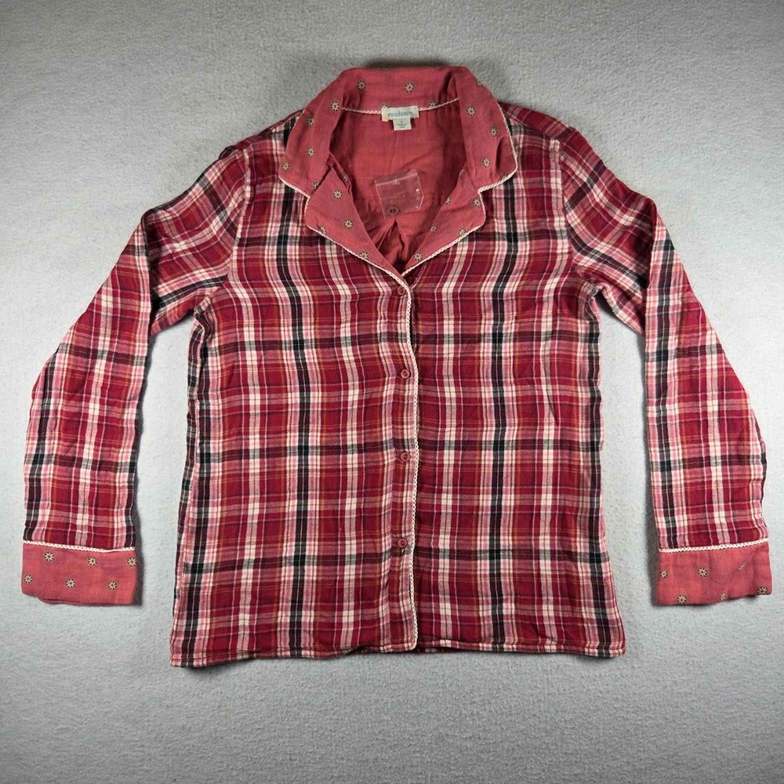 Sundae School Sundance Women's Button Up Top Small Red Plaid Flannel Size S / US 4 / IT 40 - 1 Thumbnail