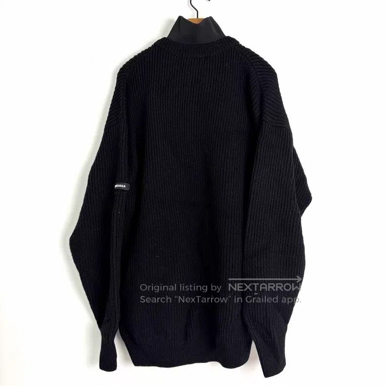 Balenciaga Balenciaga Black Mock Neck Knit Sweater Size US XS / EU 42 / 0 - 2 Thumbnail