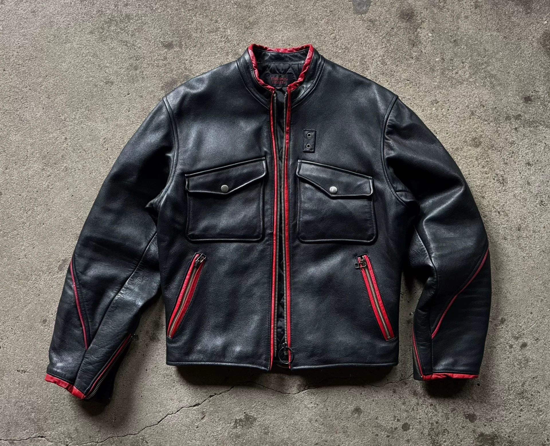 Vintage Vintage Dogfight Moto Leather Jacket Size US M / EU 48-50 / 2 - 1 Thumbnail
