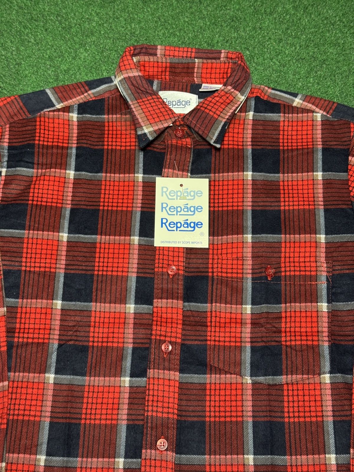 Vintage Repage Vintage Flannel Red Button Up 80s 90s NWT M Shirt Size US M / EU 48-50 / 2 - 2 Thumbnail