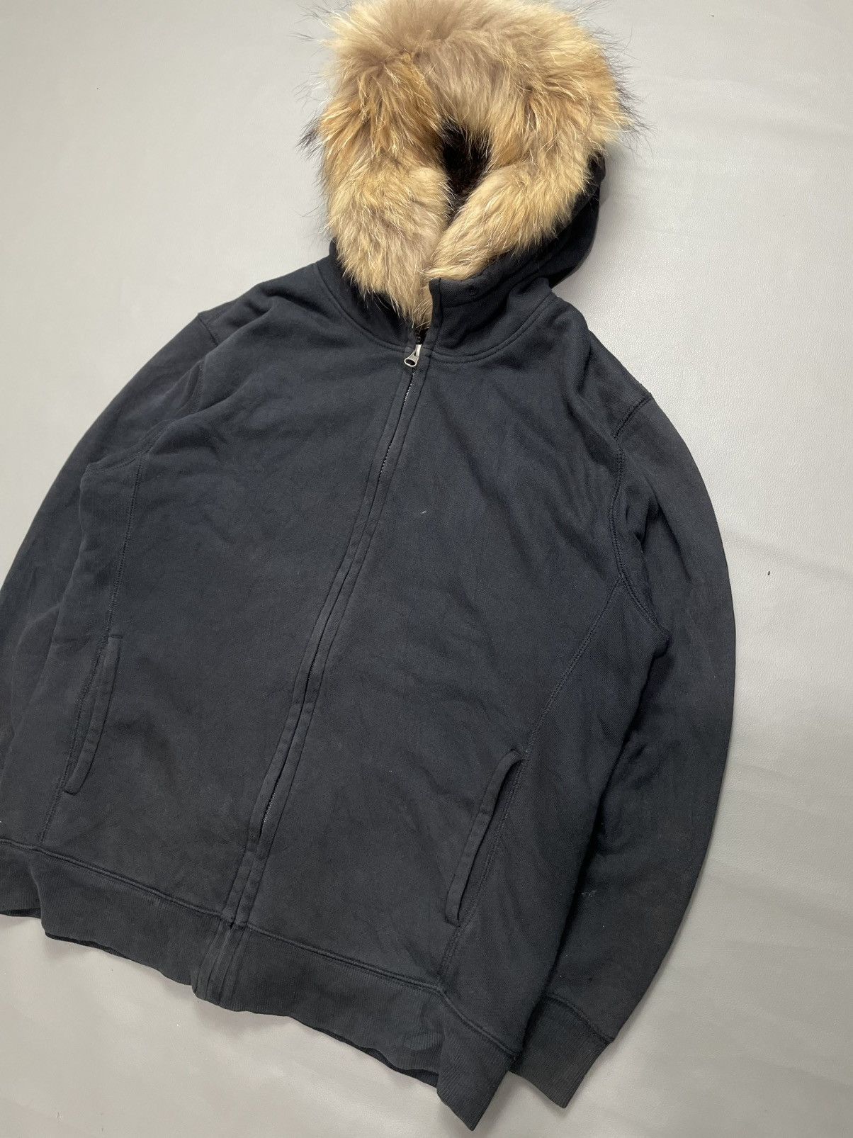 If Six Was Nine Unqlo Faded Black Fleece Fur Hoodie LGB ifsix kmrii style Size US XL / EU 56 / 4 - 2 Thumbnail