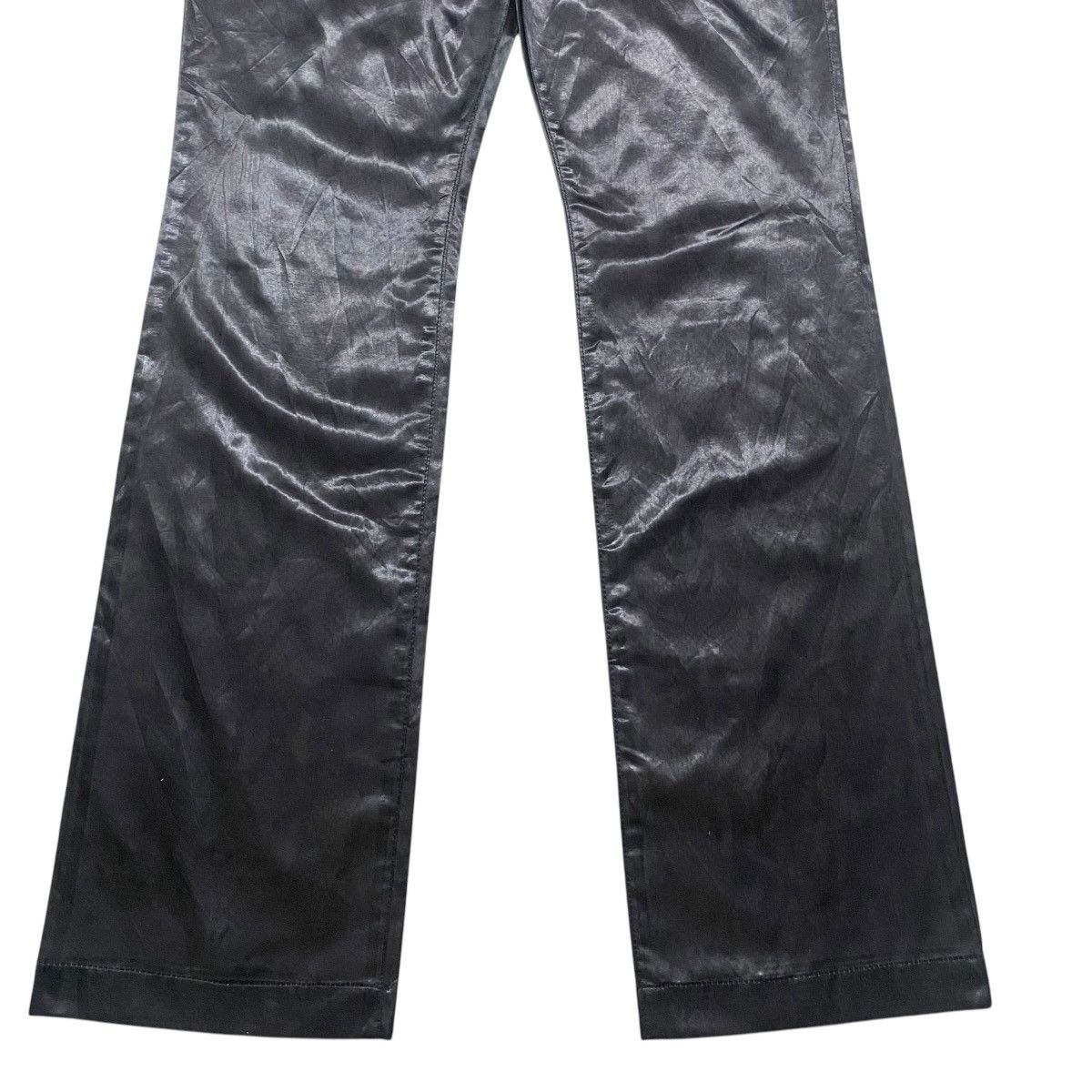 Japanese Brand M.F EDITORIAL Black Snakeskin Wide Leg Pant Size US 31 - 6 Thumbnail